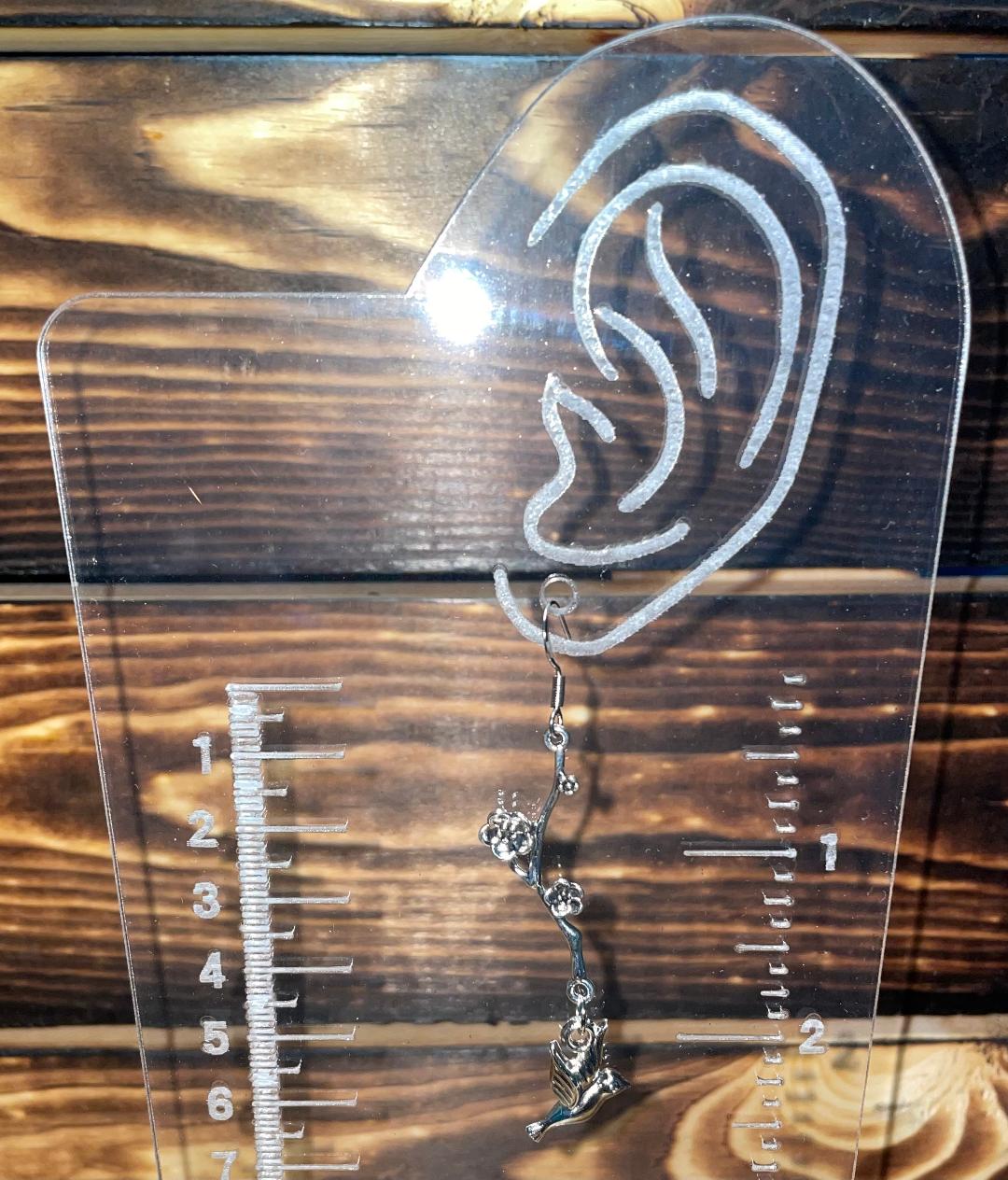 NEW Bird & Flower Branch Dangle Drop Earrings