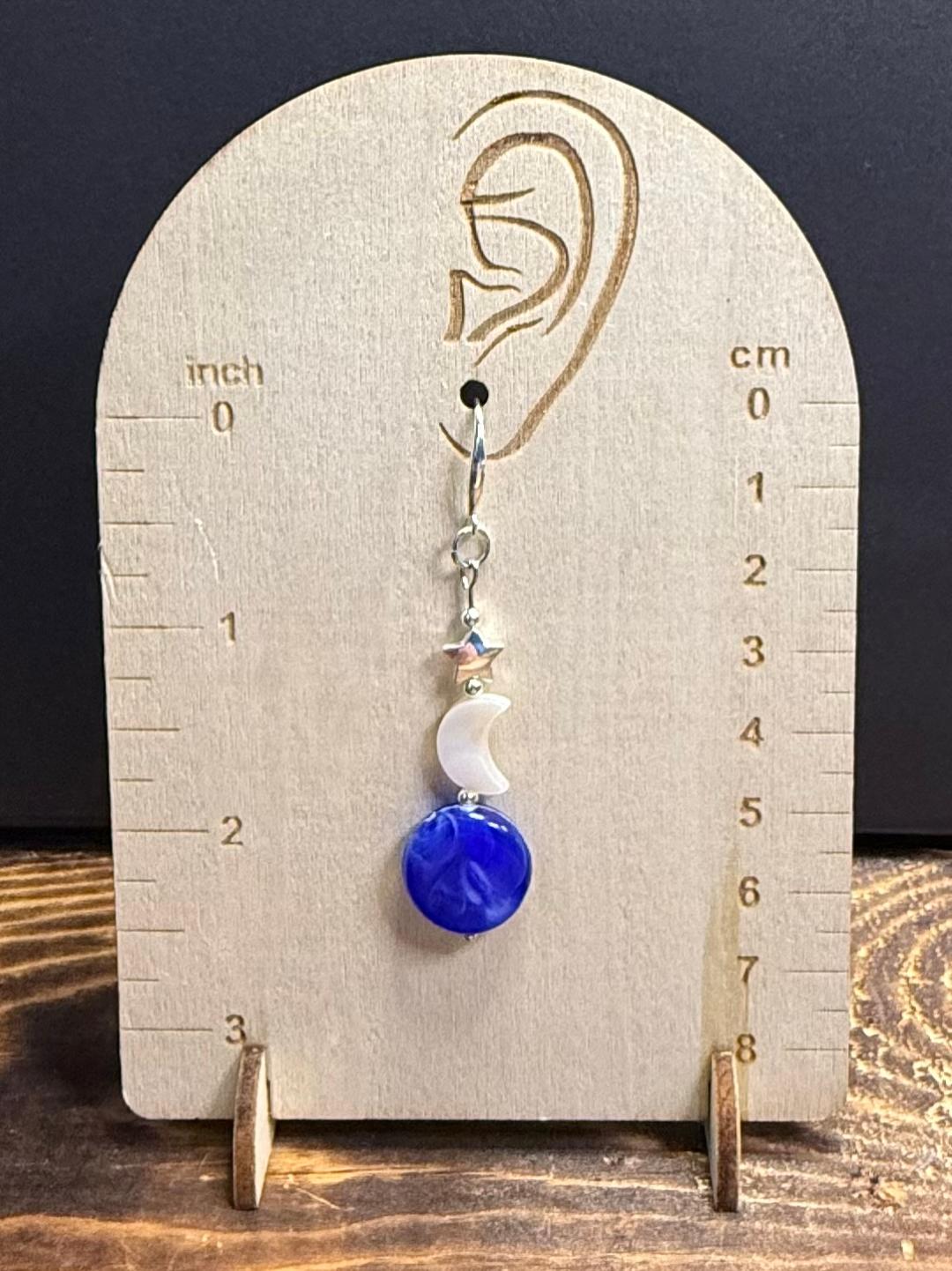 NEW Planet, Crescent Moon & Star Earrings