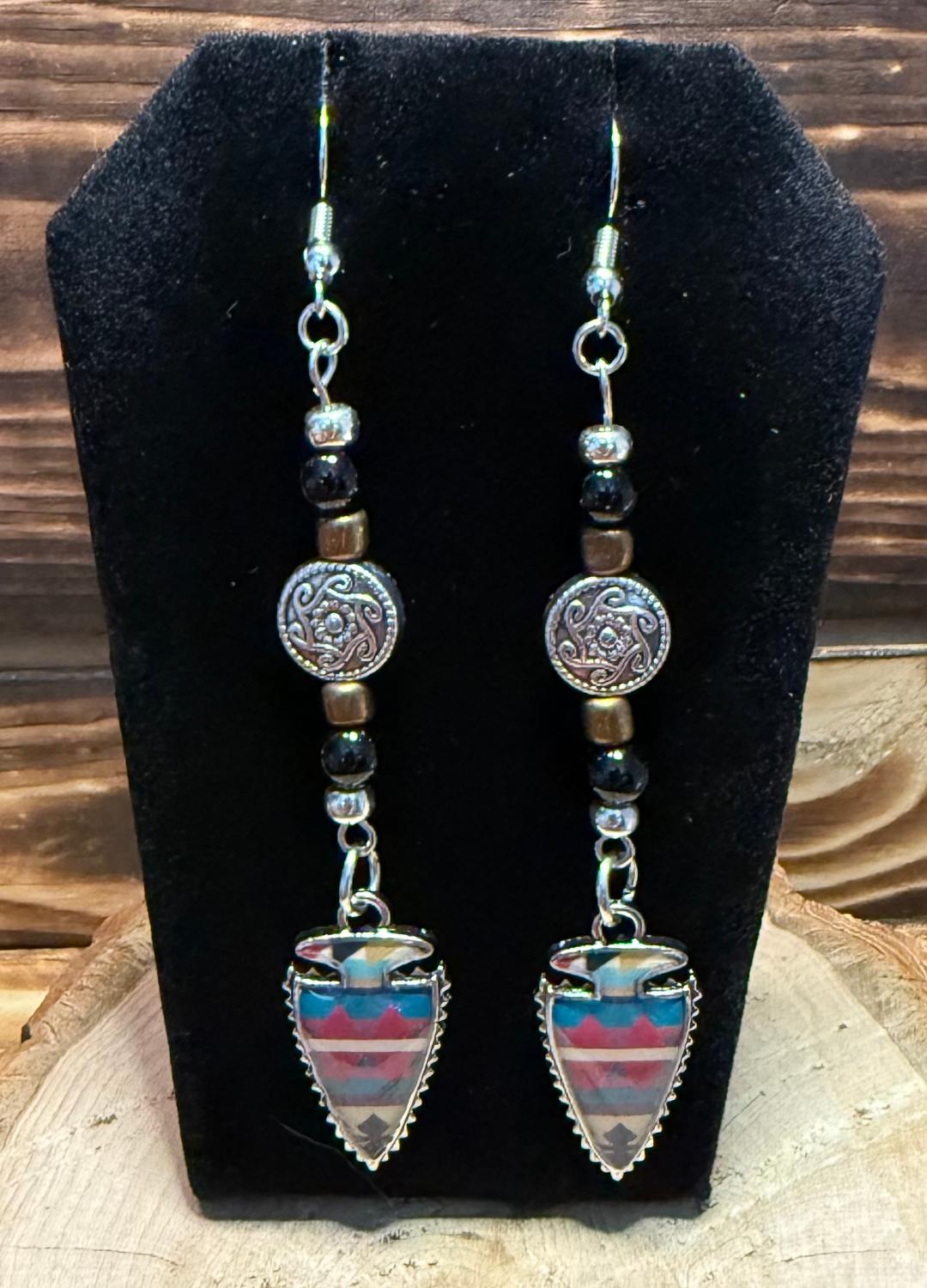 NEW Southwestern Arrowhead Pendant w/ Elaborate Beading