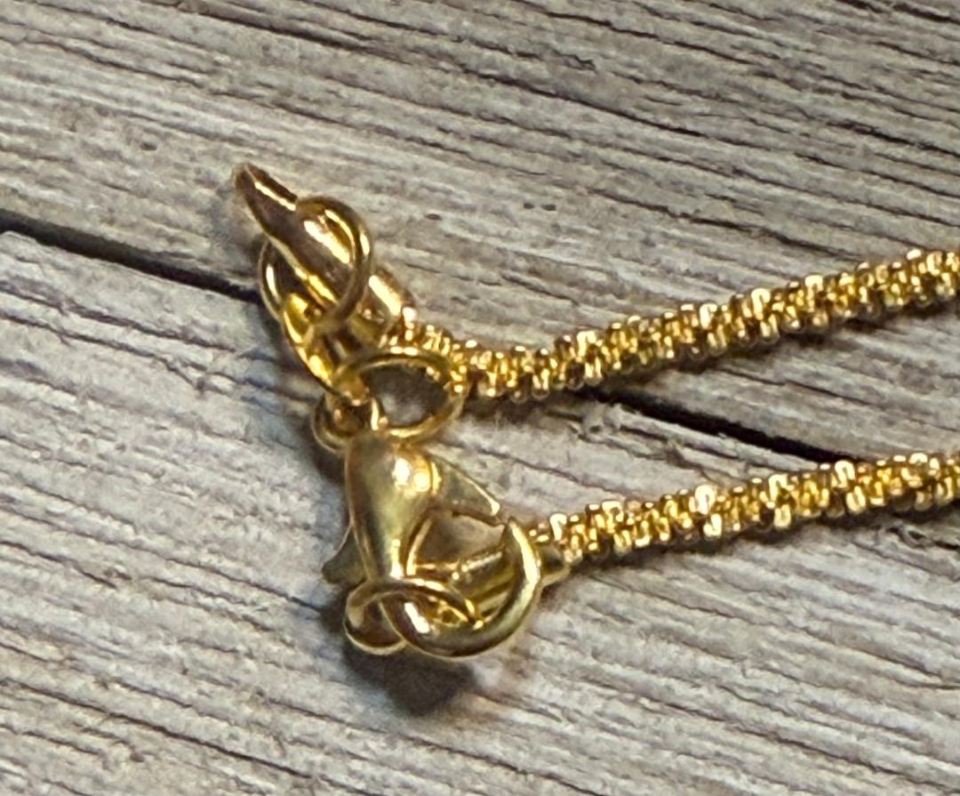 NEW Mother Child Pendant 18" Gold Necklace