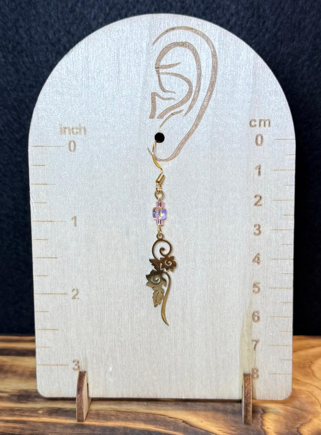 NEW Gold Stainless Steel Flowers on the Vine Earrings