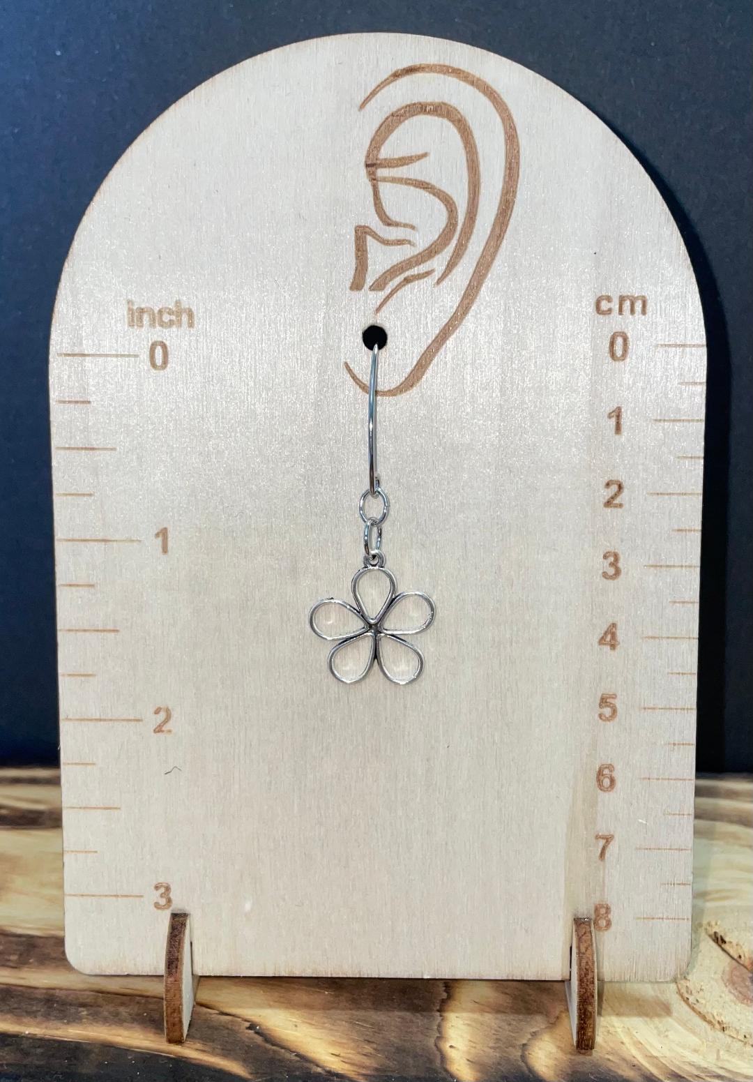 NEW Boho Hollow Flower Earrings w/ French Fancy Wire / Hook