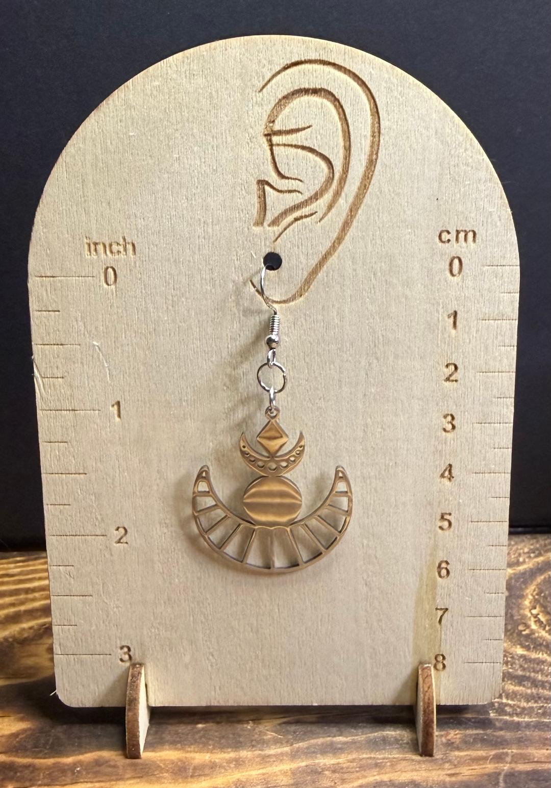 NEW Celestial Crescent Moon Sun Stainless Steel Earrings