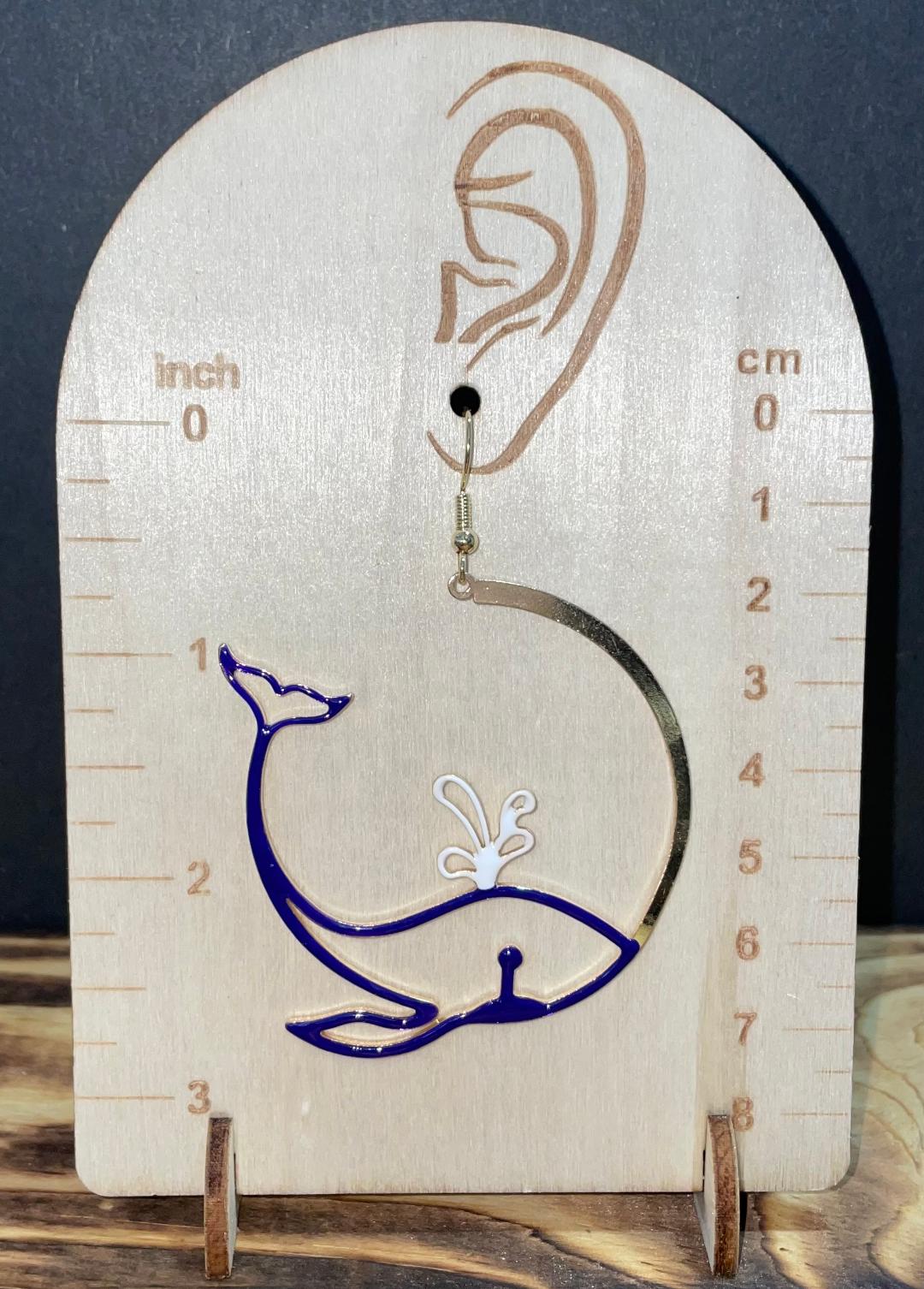 NEW Vacation Style Large Whale Hoop Earrings