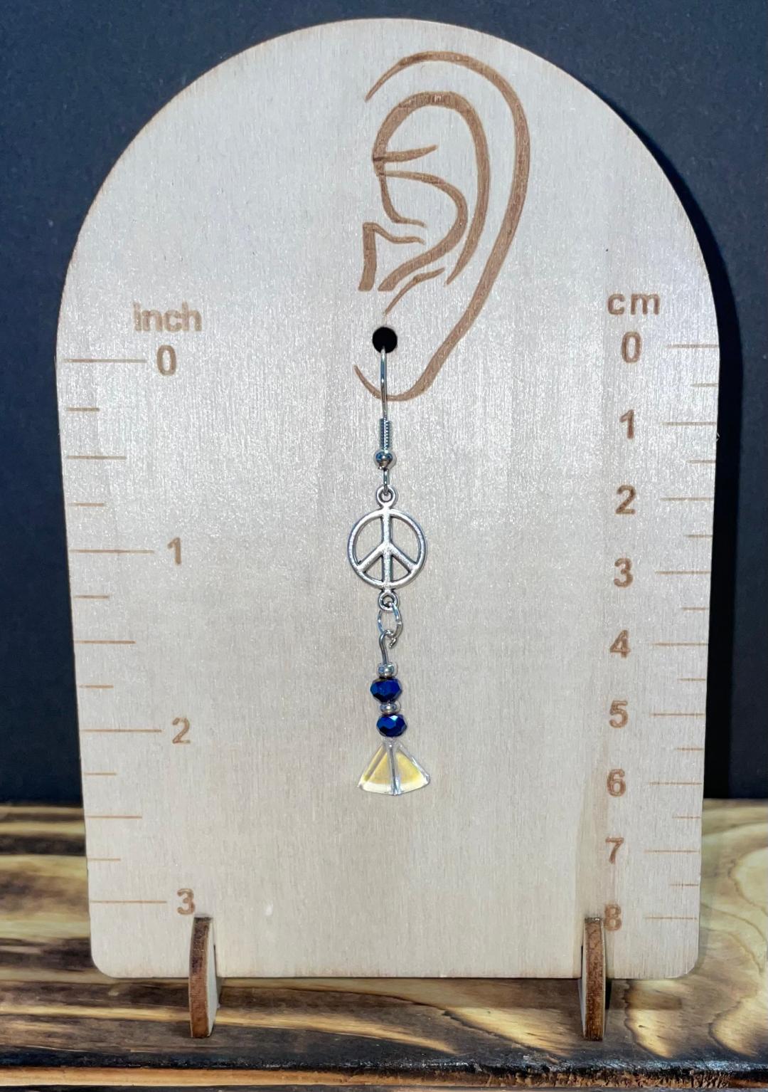 NEW Hippie Boho Peace Sign & Beaded Earrings