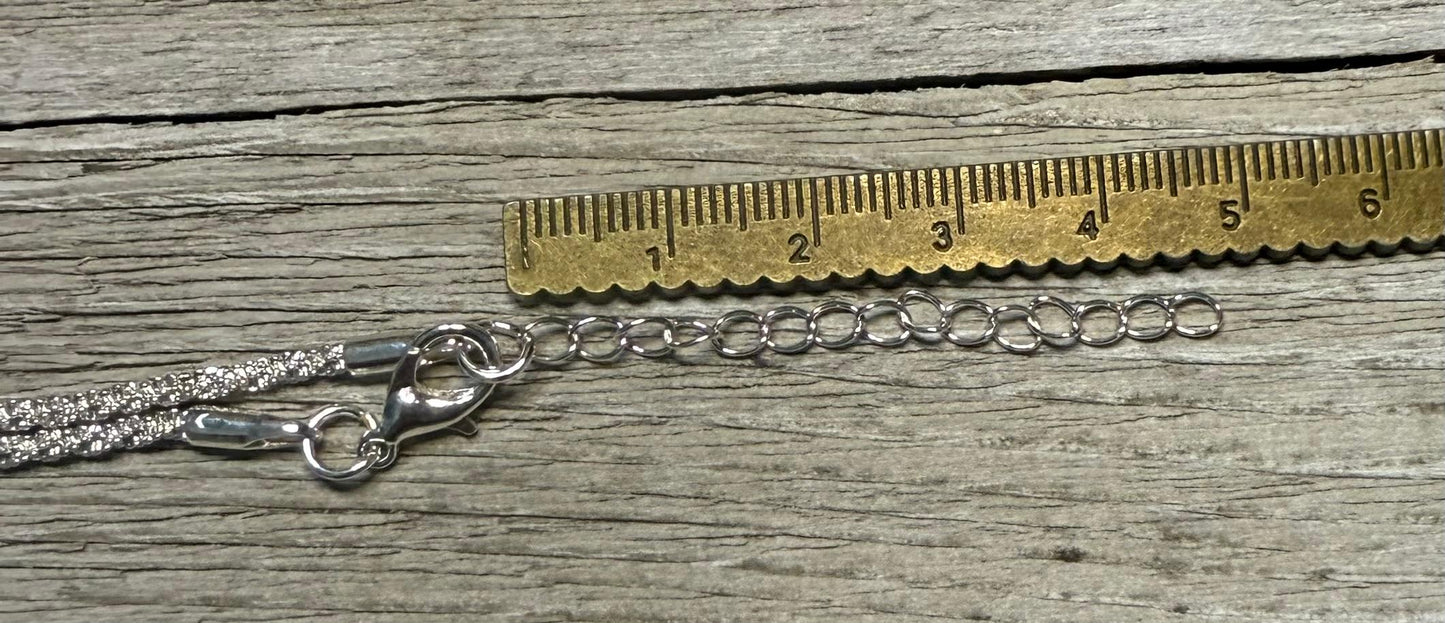 NEW Mother Child Pendant 18" Silver Necklace