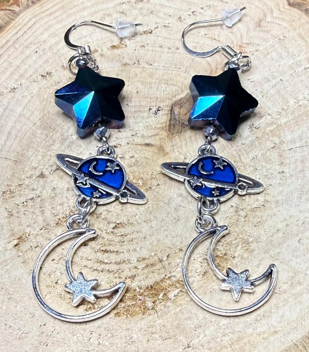 NEW Celestial Design - Planet, Star, Moon Earrings