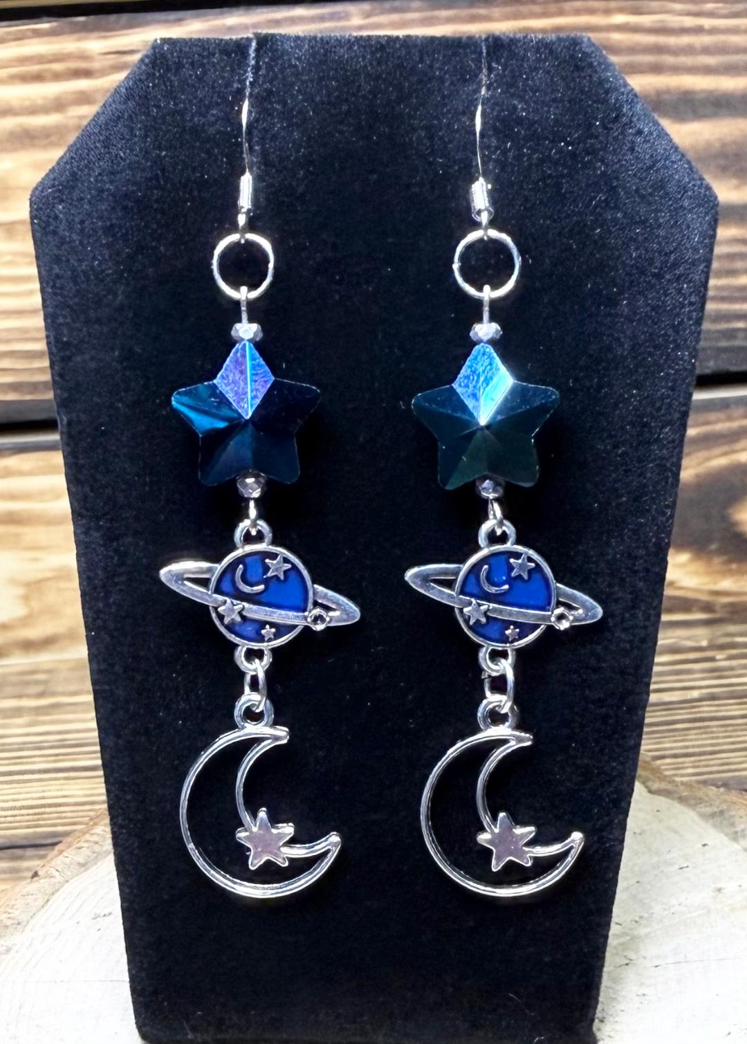 NEW Celestial Design - Planet, Star, Moon Earrings