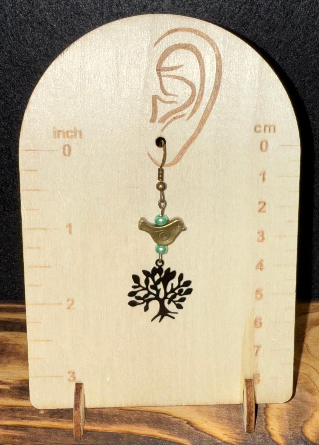 NEW Tree of Life w/ Bronze Bird Earrings