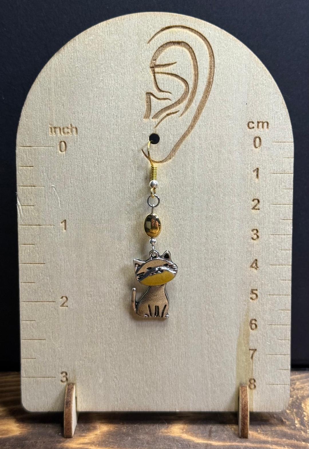 NEW Dog and Cat Friends Earrings in Silver & Gold