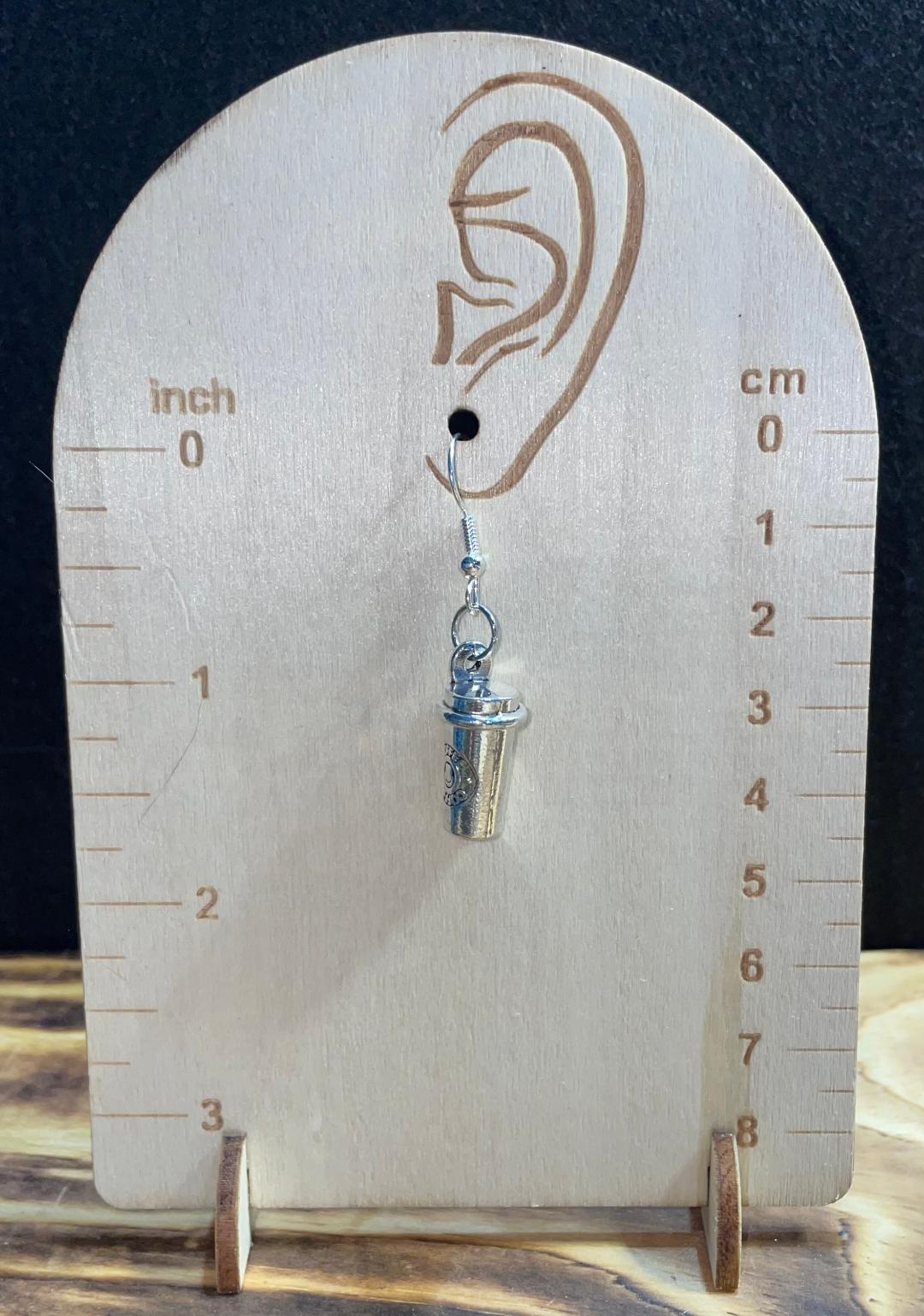 NEW Metal Alloy Coffee Cup Charm Earrings