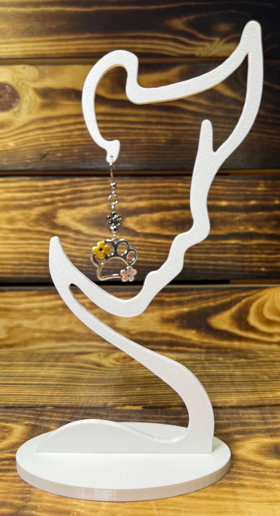 NEW Adorable Dog Cat Pet Paw Earrings w/ Flowers