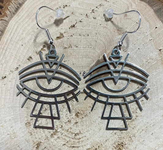 NEW Evil Eye Stainless Steel Contemporary Style Earrings