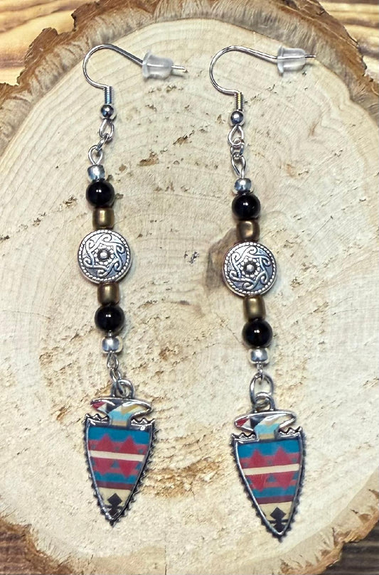 NEW Southwestern Arrowhead Pendant w/ Elaborate Beading