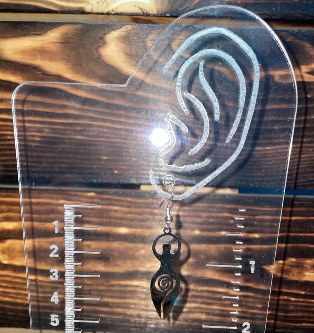 NEW Goddess of Fertility Stainless Steel Drop Dangle Earrings