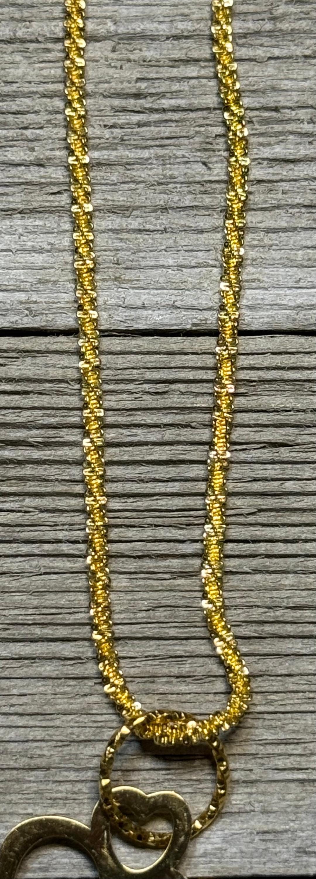 NEW Mother Child Pendant 18" Gold Necklace