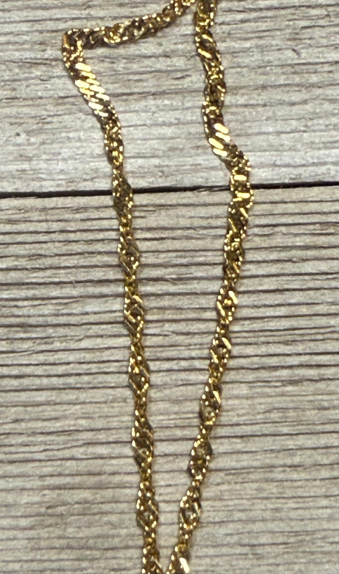 NEW 18" Gold Plated Chain Necklace w/ Mother Child Silhouette Charm