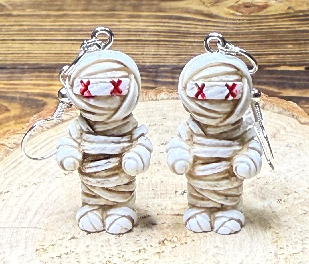 NEW Halloween Cute Mummy Charm Earrings