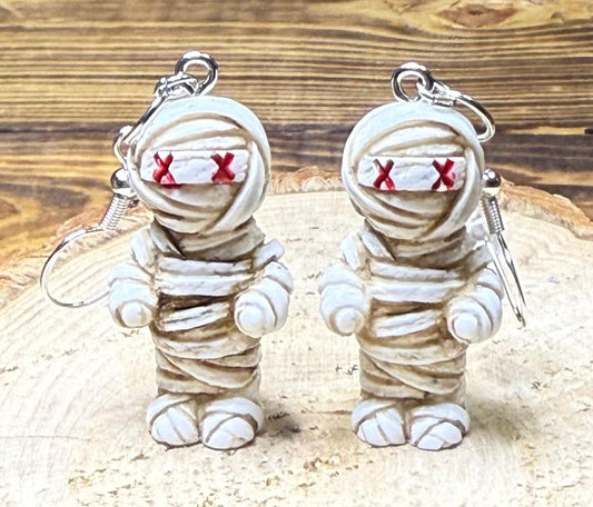 NEW Halloween Cute Mummy Charm Earrings
