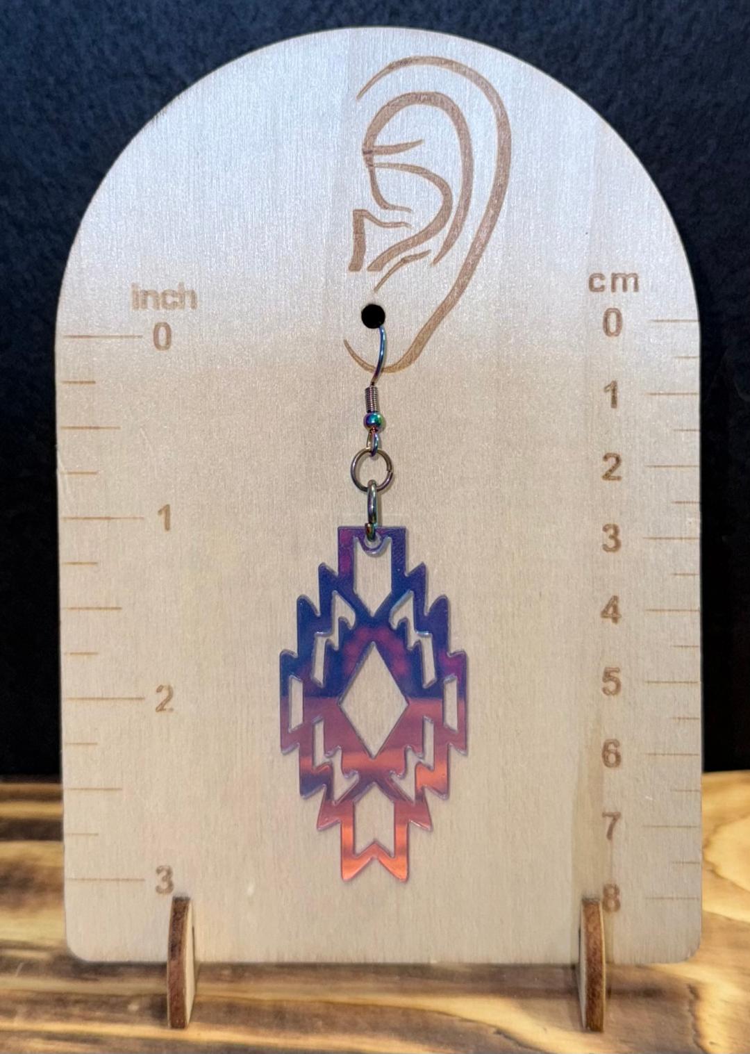 NEW Large Iridescent Geometric Acrylic Earrings