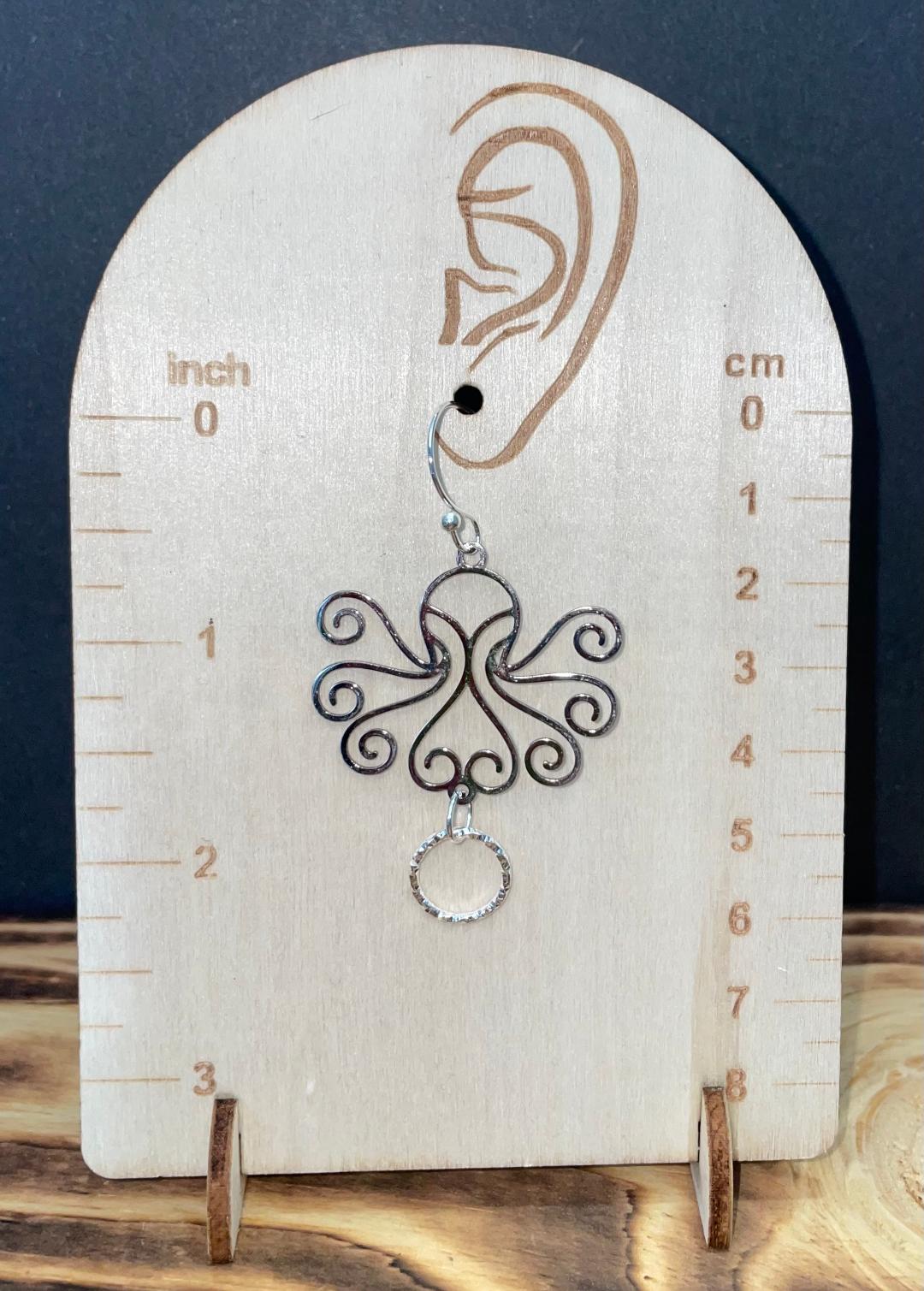 NEW Fancy Octopus Stainless Steel Charm Earrings