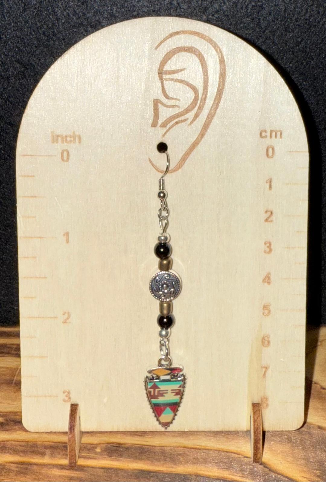 NEW Arrowhead Style Southwestern & Beaded Drop Earrings