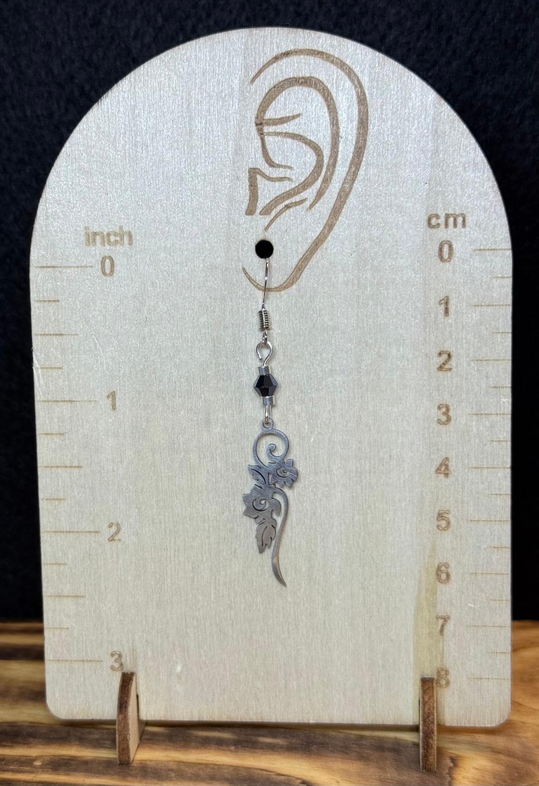 NEW Silver Stainless Steel Flowers on the Vine Earrings