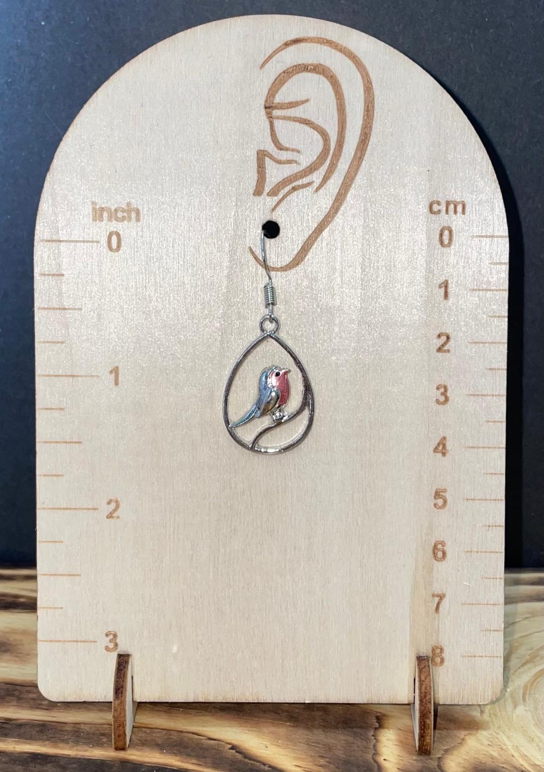 NEW Sweet Little Bird Perching on a Branch Earrings