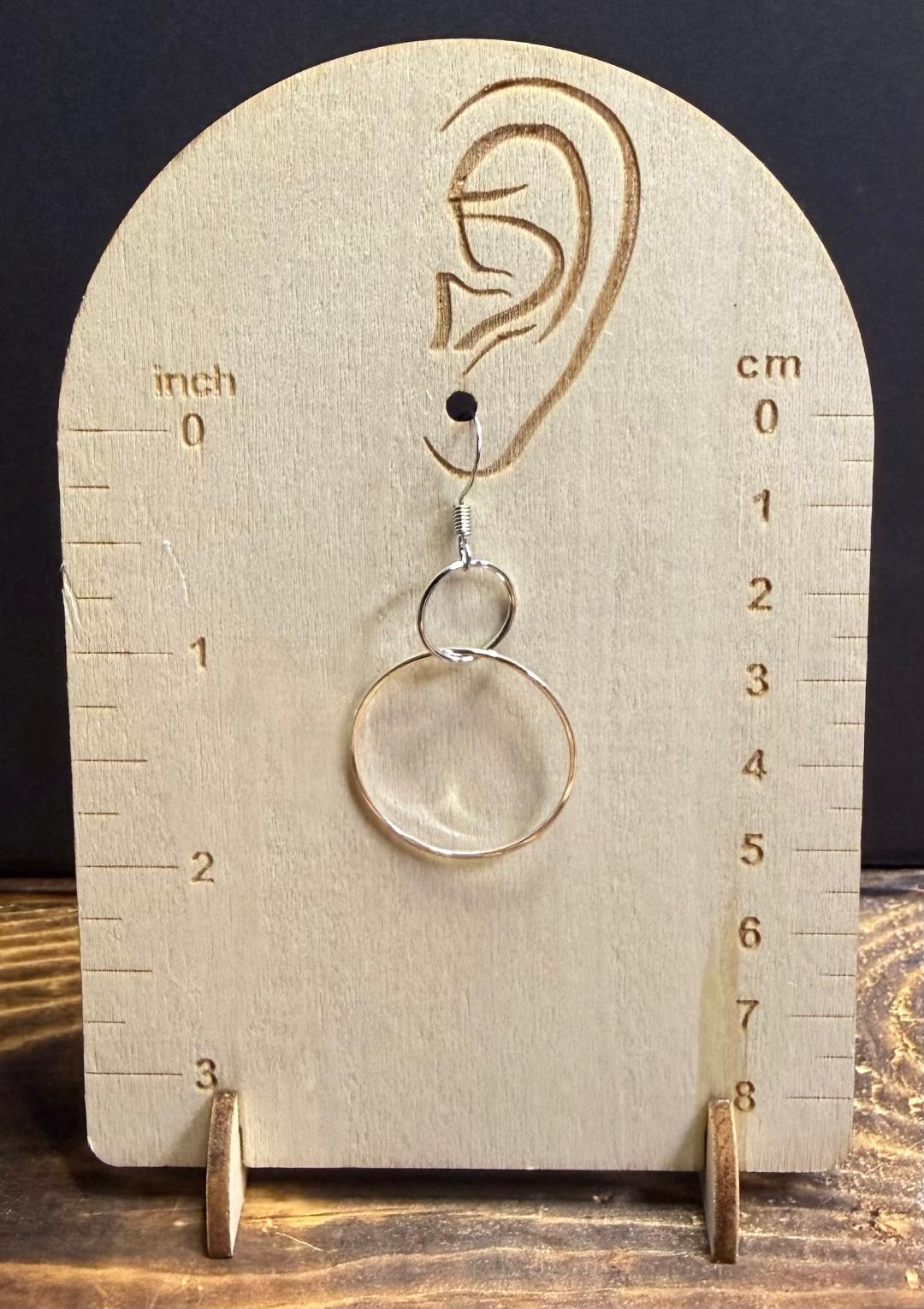 NEW Simple Mod Style Double Ring Hoop Earrings