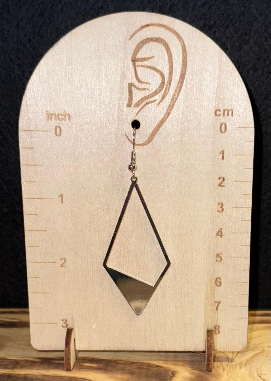 NEW Contemporary Minimalist Long Triangular Metal Alloy Earrings