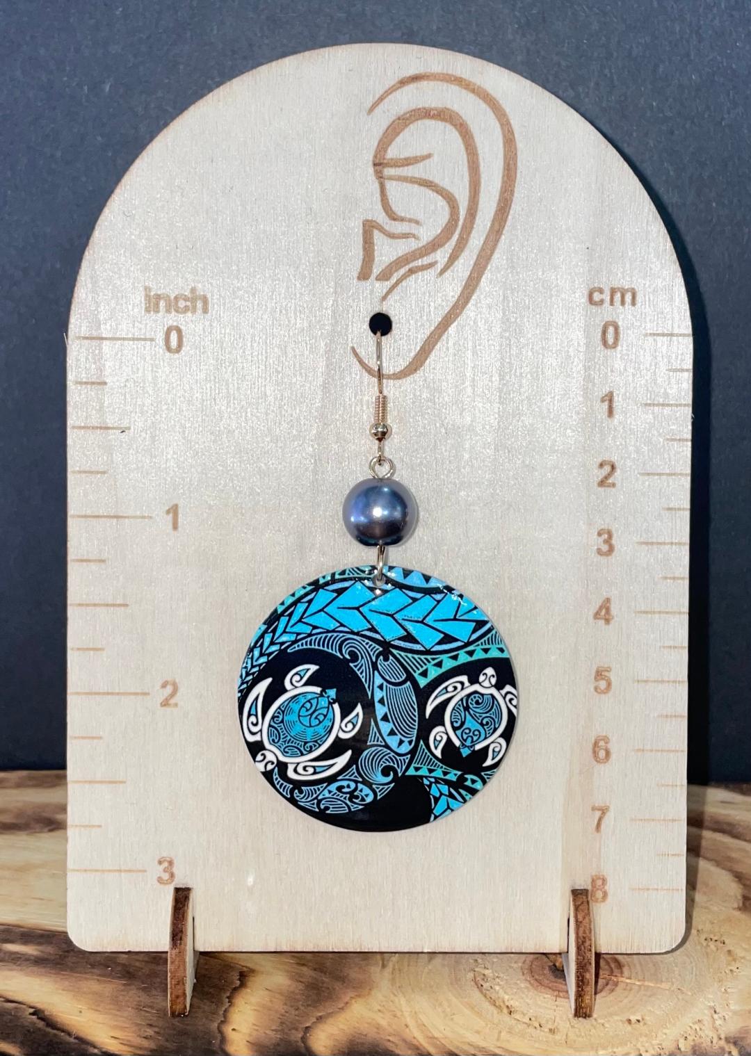 NEW Tropical Boho Teal Turtle Sea Life Vacation / Beach Earrings