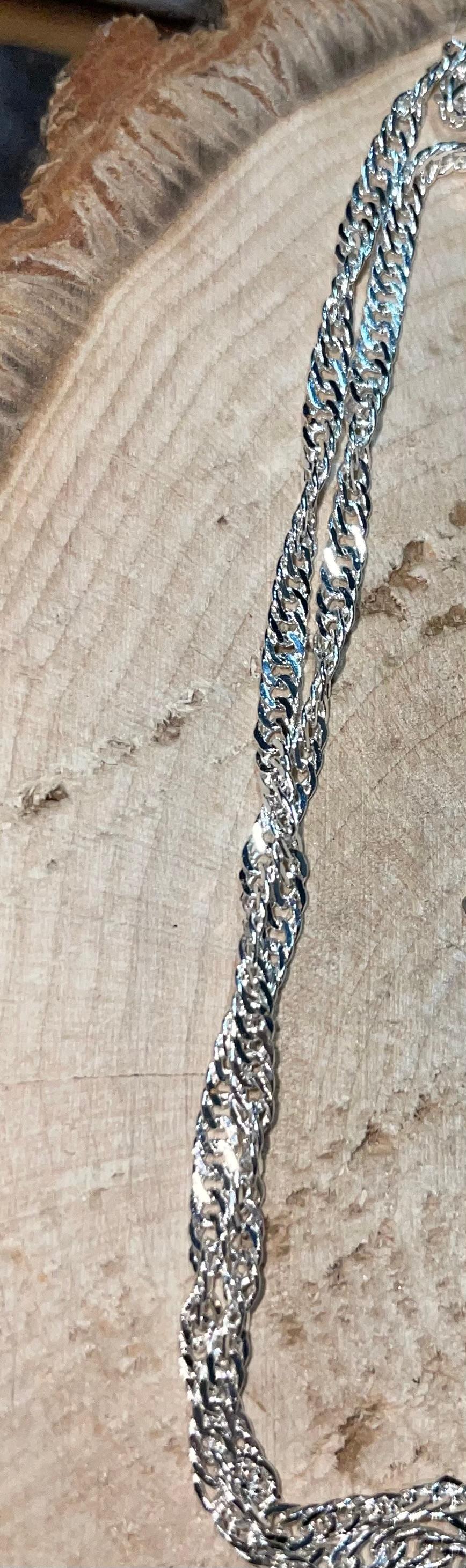 NEW Modern Art Triangle Stainless Steel 18" Necklace & Earrings Set