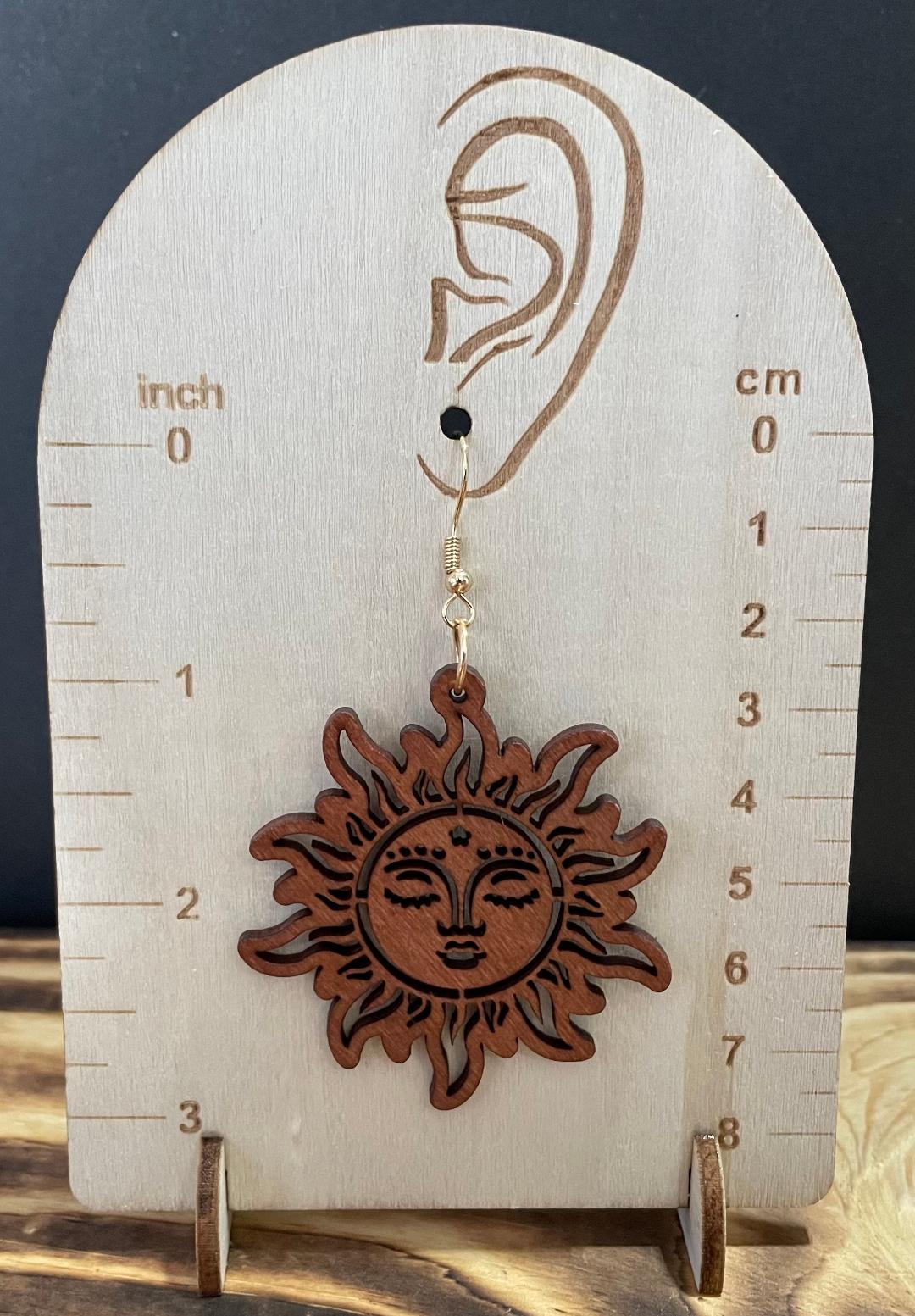 NEW Mystical Wood Sun Hollow Cutout Earrings